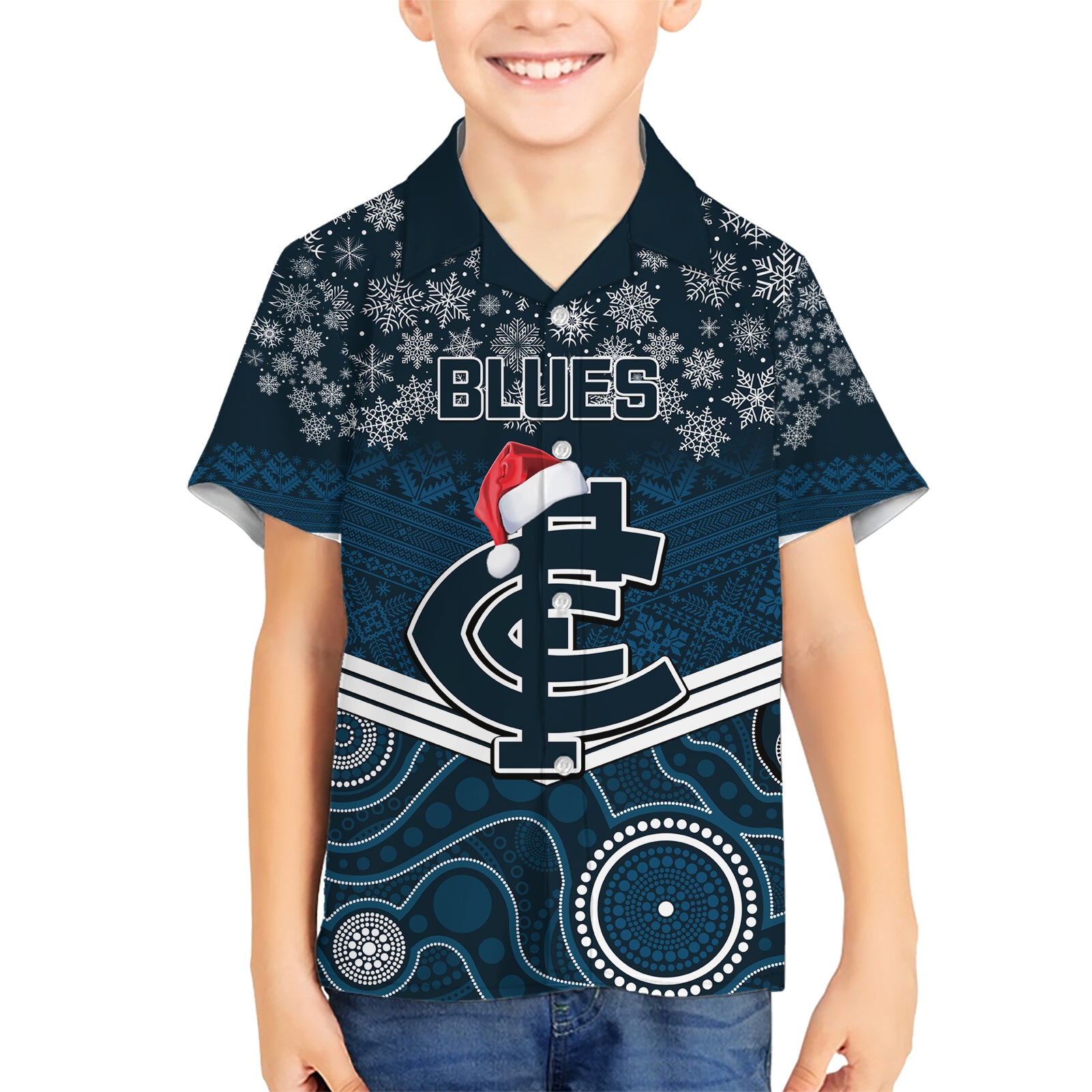 custom-blues-football-christmas-hawaiian-shirt-merry-xmas-2023-mix-aboriginal-art