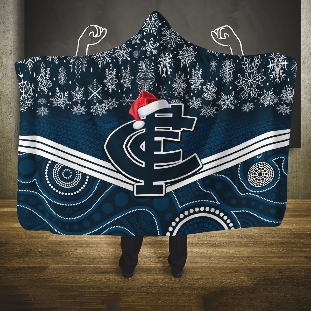 custom-blues-football-christmas-hooded-blanket-merry-xmas-2023-mix-aboriginal-art