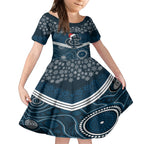 custom-blues-football-christmas-kid-short-sleeve-dress-merry-xmas-2023-mix-aboriginal-art