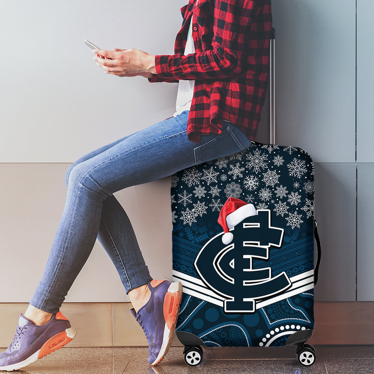 custom-blues-football-christmas-luggage-cover-merry-xmas-2023-mix-aboriginal-art