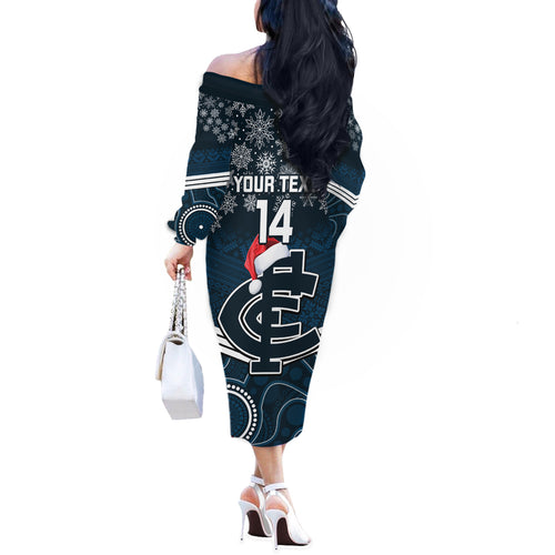 custom-blues-football-christmas-off-the-shoulder-long-sleeve-dress-merry-xmas-2023-mix-aboriginal-art