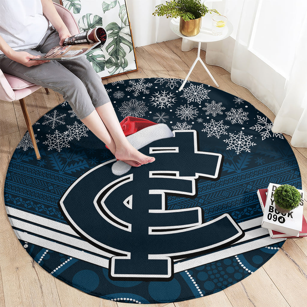 custom-blues-football-christmas-round-carpet-merry-xmas-2023-mix-aboriginal-art