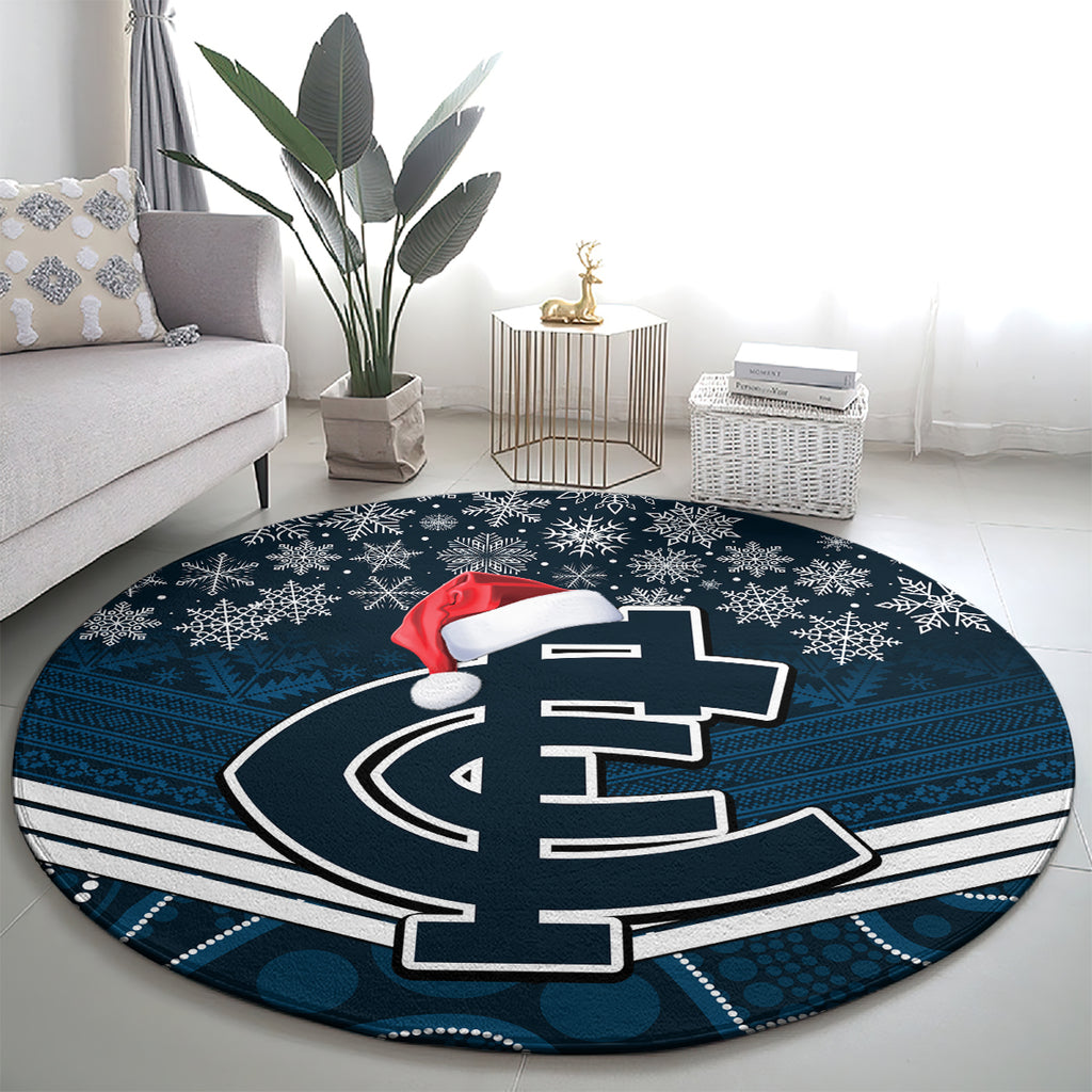 custom-blues-football-christmas-round-carpet-merry-xmas-2023-mix-aboriginal-art