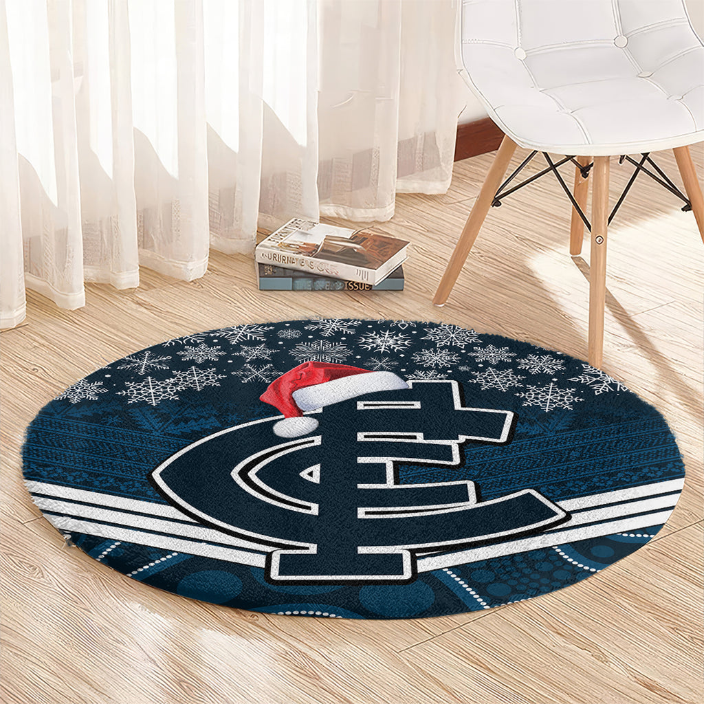 custom-blues-football-christmas-round-carpet-merry-xmas-2023-mix-aboriginal-art