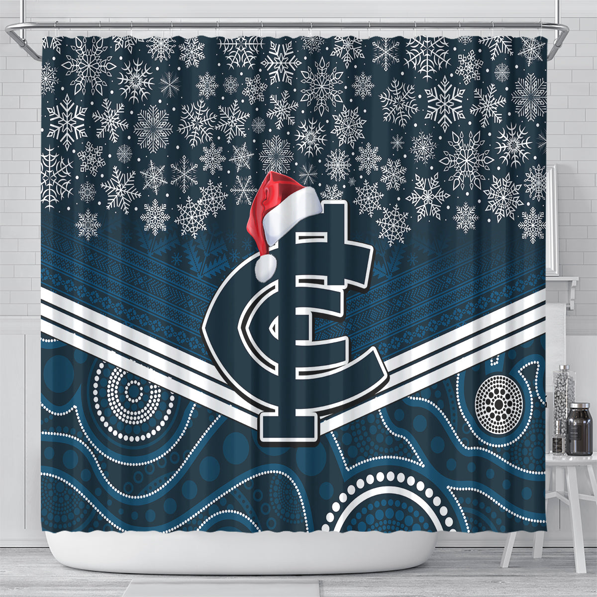 custom-blues-football-christmas-shower-curtain-merry-xmas-2023-mix-aboriginal-art