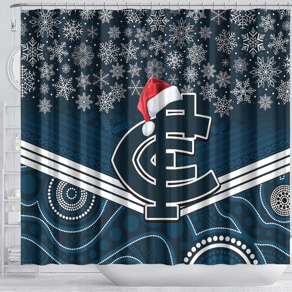 custom-blues-football-christmas-shower-curtain-merry-xmas-2023-mix-aboriginal-art