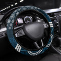 Blues Football Christmas Steering Wheel Cover Merry Xmas 2023 Mix Aboriginal Art