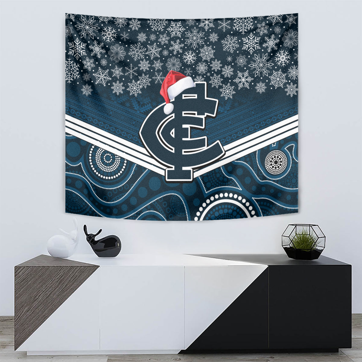custom-blues-football-christmas-tapestry-merry-xmas-2023-mix-aboriginal-art