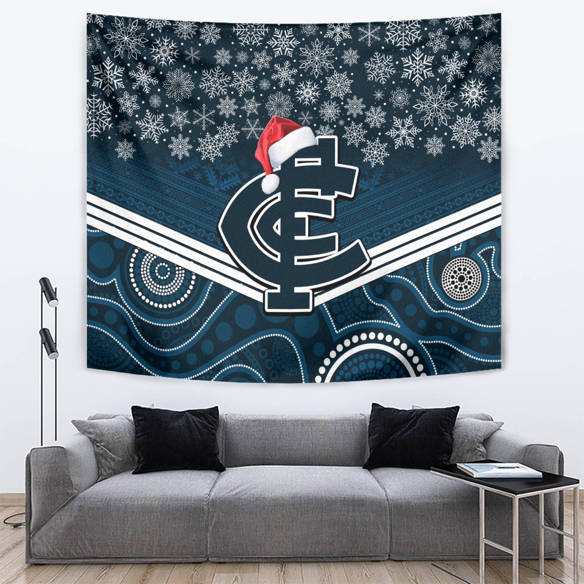 custom-blues-football-christmas-tapestry-merry-xmas-2023-mix-aboriginal-art