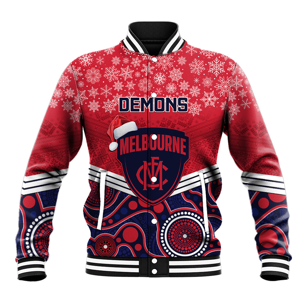 custom-melbourne-football-christmas-baseball-jacket-merry-xmas-2023-mix-aboriginal-art