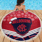 custom-melbourne-football-christmas-beach-blanket-merry-xmas-2023-mix-aboriginal-art