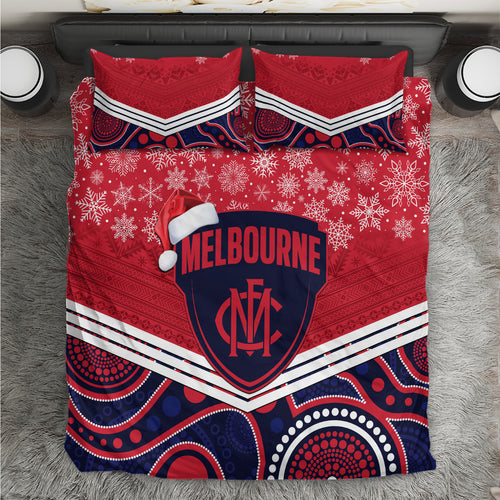 custom-melbourne-football-christmas-bedding-set-merry-xmas-2023-mix-aboriginal-art
