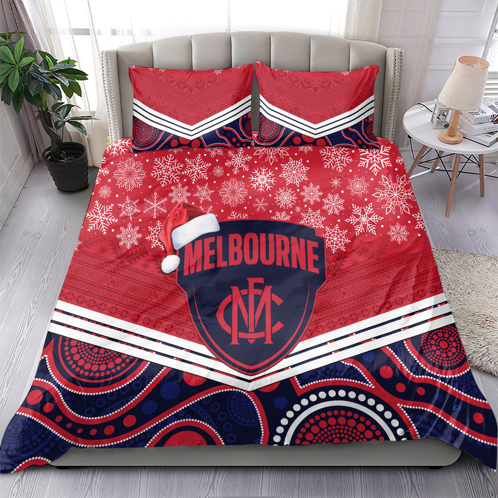 custom-melbourne-football-christmas-bedding-set-merry-xmas-2023-mix-aboriginal-art