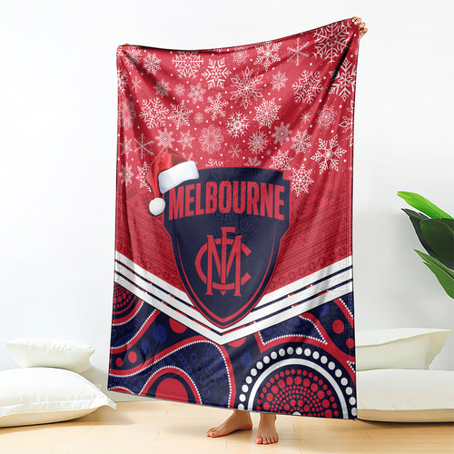 custom-melbourne-football-christmas-blanket-merry-xmas-2023-mix-aboriginal-art