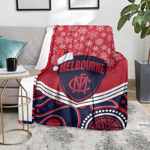 custom-melbourne-football-christmas-blanket-merry-xmas-2023-mix-aboriginal-art