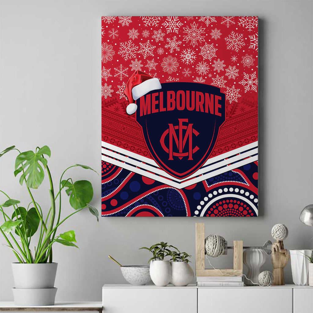 custom-melbourne-football-christmas-canvas-wall-art-merry-xmas-2023-mix-aboriginal-art