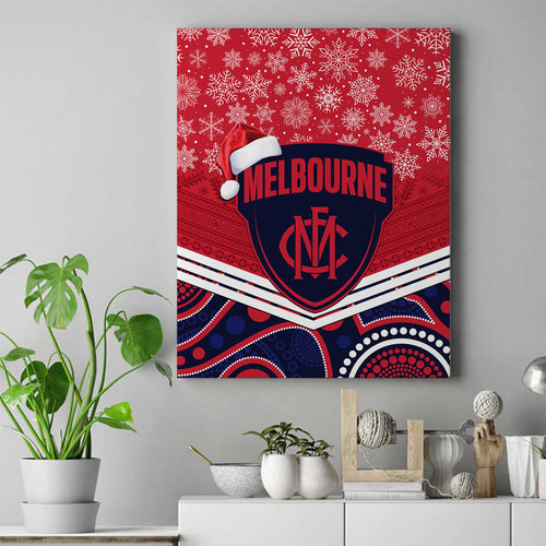 custom-melbourne-football-christmas-canvas-wall-art-merry-xmas-2023-mix-aboriginal-art
