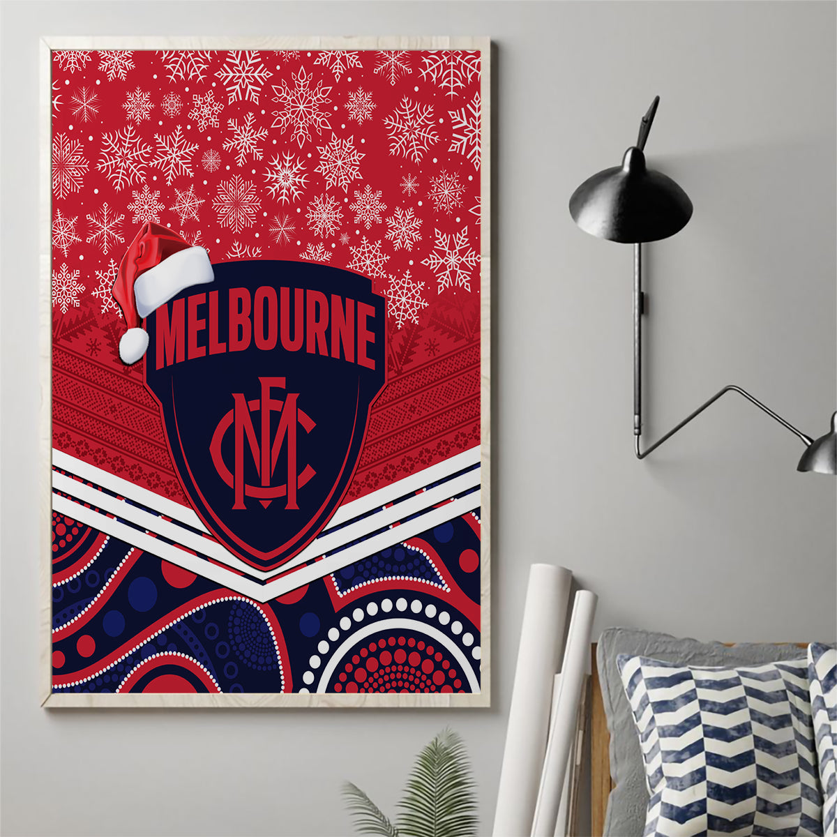 custom-melbourne-football-christmas-canvas-wall-art-merry-xmas-2023-mix-aboriginal-art