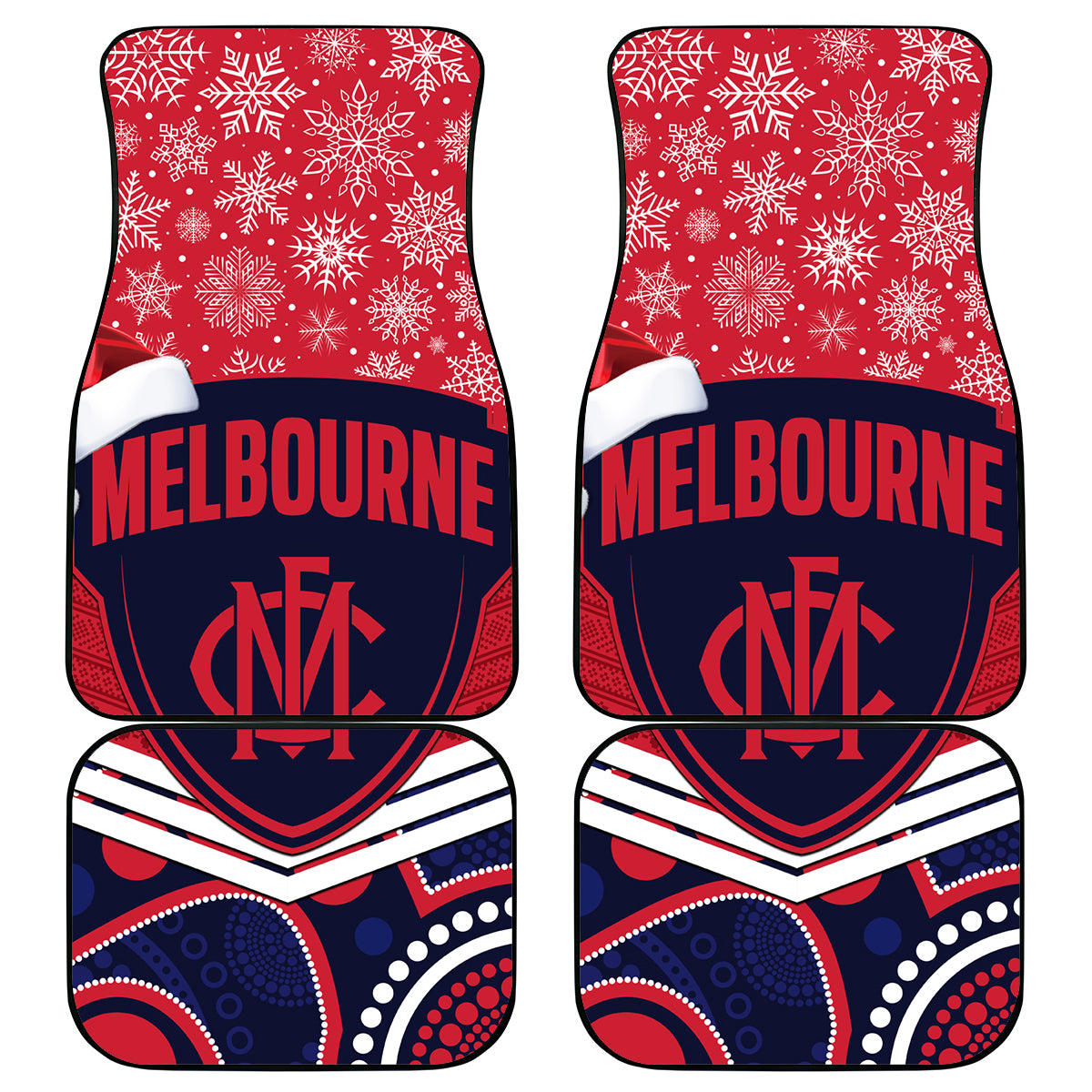 custom-melbourne-football-christmas-car-mats-merry-xmas-2023-mix-aboriginal-art