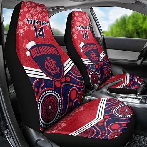 custom-melbourne-football-christmas-car-seat-cover-merry-xmas-2023-mix-aboriginal-art