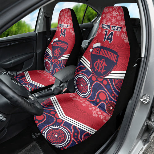 custom-melbourne-football-christmas-car-seat-cover-merry-xmas-2023-mix-aboriginal-art