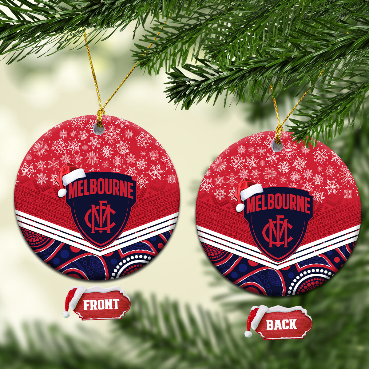 melbourne-football-christmas-ceramic-ornament-merry-xmas-2023-mix-aboriginal-art