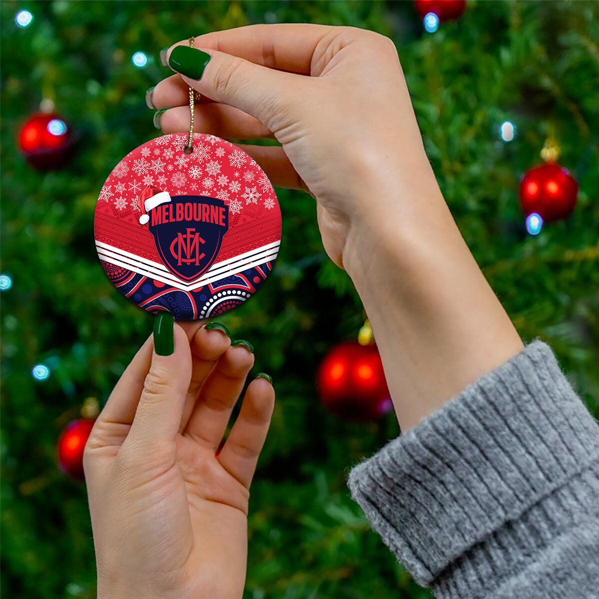 melbourne-football-christmas-ceramic-ornament-merry-xmas-2023-mix-aboriginal-art