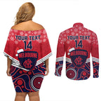 custom-melbourne-football-christmas-couples-matching-off-shoulder-short-dress-and-long-sleeve-button-shirt-merry-xmas-2023-mix-aboriginal-art