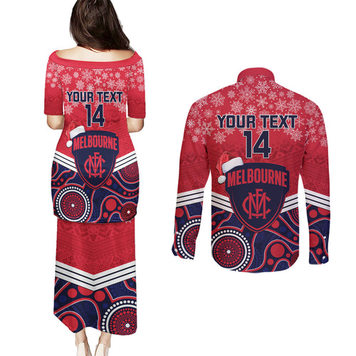 custom-melbourne-football-christmas-couples-matching-puletasi-dress-and-long-sleeve-button-shirt-merry-xmas-2023-mix-aboriginal-art