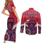 custom-melbourne-football-christmas-couples-matching-short-sleeve-bodycon-dress-and-long-sleeve-button-shirt-merry-xmas-2023-mix-aboriginal-art