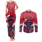 custom-melbourne-football-christmas-couples-matching-tank-maxi-dress-and-long-sleeve-button-shirt-merry-xmas-2023-mix-aboriginal-art