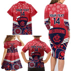 custom-melbourne-football-christmas-family-matching-long-sleeve-bodycon-dress-and-hawaiian-shirt-merry-xmas-2023-mix-aboriginal-art