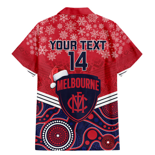 custom-melbourne-football-christmas-family-matching-mermaid-dress-and-hawaiian-shirt-merry-xmas-2023-mix-aboriginal-art