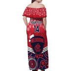 custom-melbourne-football-christmas-family-matching-off-shoulder-maxi-dress-and-hawaiian-shirt-merry-xmas-2023-mix-aboriginal-art