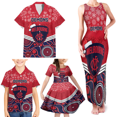 custom-melbourne-football-christmas-family-matching-tank-maxi-dress-and-hawaiian-shirt-merry-xmas-2023-mix-aboriginal-art