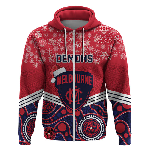 custom-melbourne-football-christmas-hoodie-merry-xmas-2023-mix-aboriginal-art