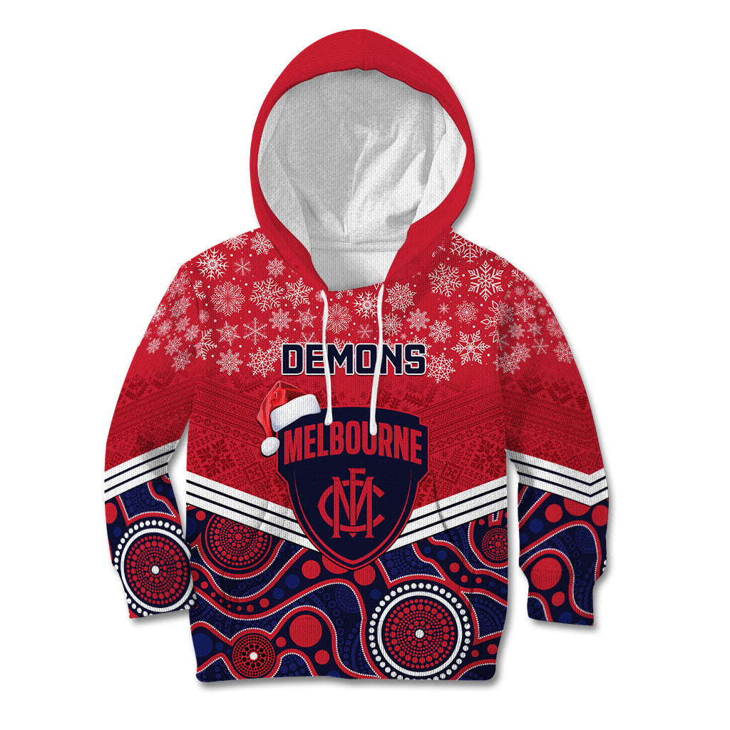 custom-melbourne-football-christmas-kid-hoodie-merry-xmas-2023-mix-aboriginal-art