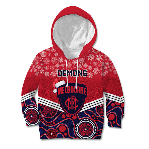 custom-melbourne-football-christmas-kid-hoodie-merry-xmas-2023-mix-aboriginal-art