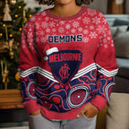 custom-melbourne-football-christmas-kid-ugly-christmas-sweater-merry-xmas-2023-mix-aboriginal-art