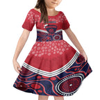 custom-melbourne-football-christmas-kid-short-sleeve-dress-merry-xmas-2023-mix-aboriginal-art