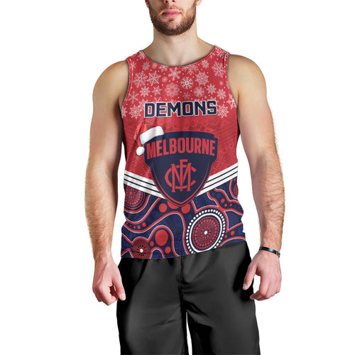 custom-melbourne-football-christmas-men-tank-top-merry-xmas-2023-mix-aboriginal-art