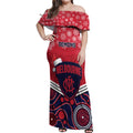 custom-melbourne-football-christmas-off-shoulder-maxi-dress-merry-xmas-2023-mix-aboriginal-art