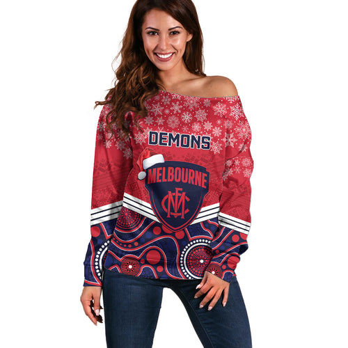 custom-melbourne-football-christmas-off-shoulder-sweater-merry-xmas-2023-mix-aboriginal-art