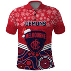 custom-melbourne-football-christmas-polo-shirt-merry-xmas-2023-mix-aboriginal-art