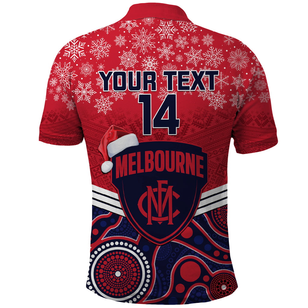 custom-melbourne-football-christmas-polo-shirt-merry-xmas-2023-mix-aboriginal-art