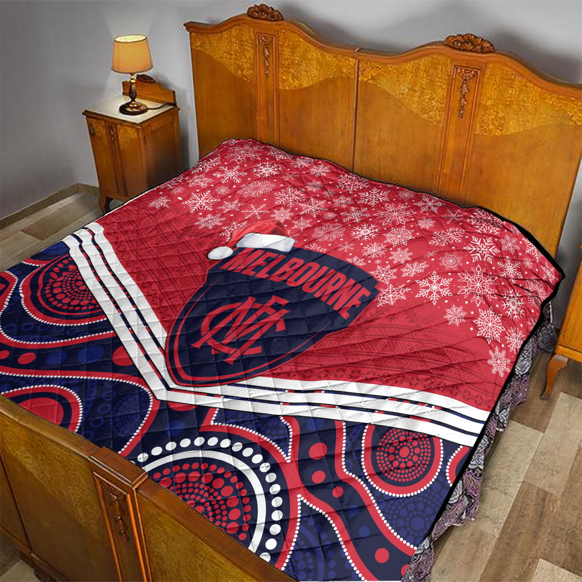 custom-melbourne-football-christmas-quilt-merry-xmas-2023-mix-aboriginal-art