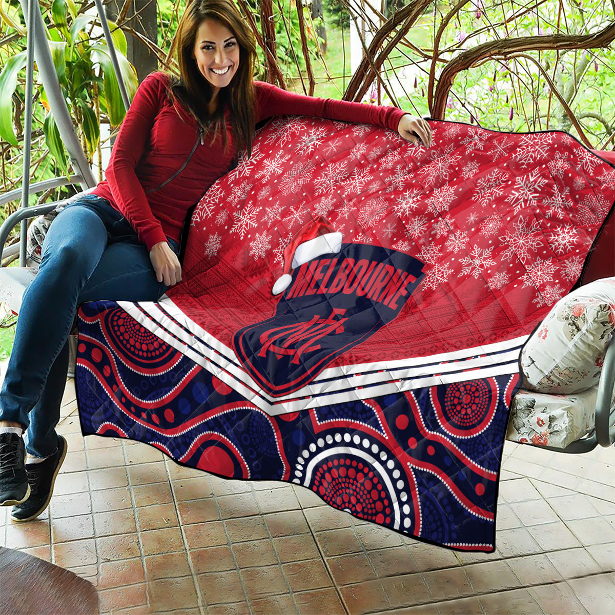 custom-melbourne-football-christmas-quilt-merry-xmas-2023-mix-aboriginal-art