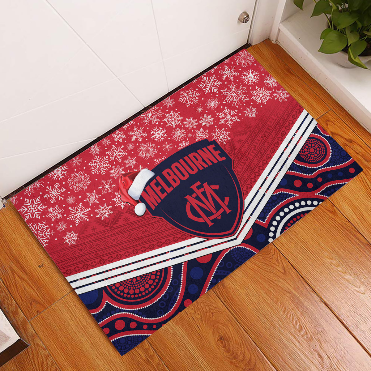 custom-melbourne-football-christmas-rubber-doormat-merry-xmas-2023-mix-aboriginal-art