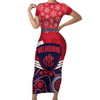 custom-melbourne-football-christmas-short-sleeve-bodycon-dress-merry-xmas-2023-mix-aboriginal-art