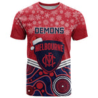 custom-melbourne-football-christmas-t-shirt-merry-xmas-2023-mix-aboriginal-art